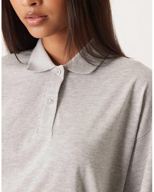 JJXX White Long Sleeve Polo Top