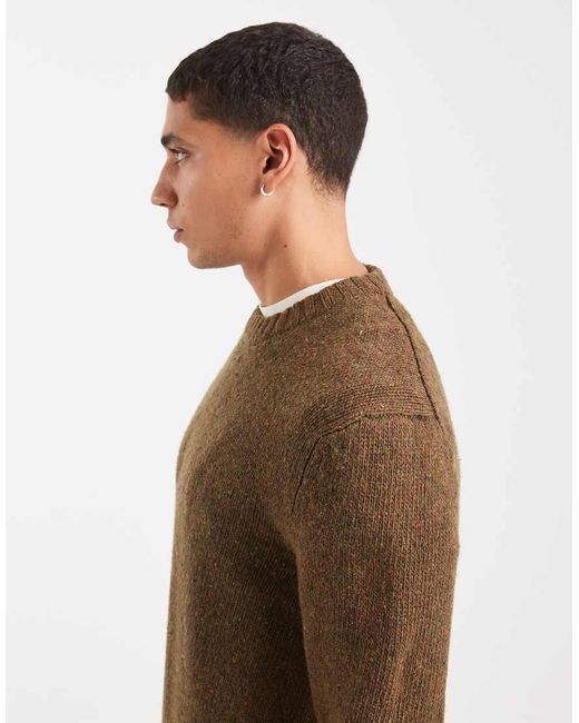 Only & Sons Brown Crew Neck Knit Jumper for men