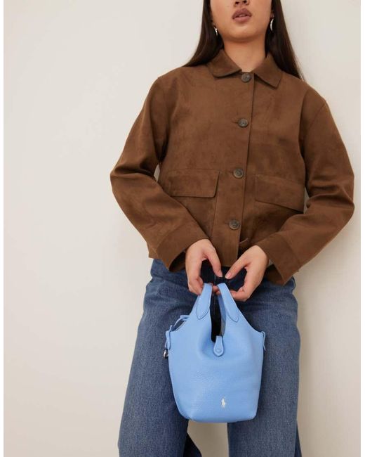 Polo Ralph Lauren Blue Polo Play 100% Leather Bag