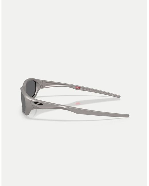 Oakley Gray Terraforma Rectangle Polarised Sunglasses With Mirrored Lens
