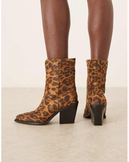 ASOS Brown Remone Heeled Western Boots