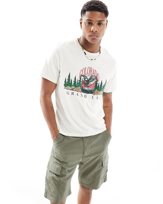 ASOS Natural Boxy Fit T-shirt for men