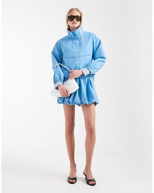 ASOS Blue Paper Touch Poplin Windbreaker - Part Of A Set