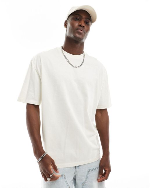 T-shirt oversize bianca con stampa celestiale sul retro di ASOS in Blue da Uomo