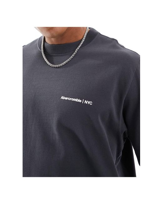 Abercrombie & Fitch Blue Microscale Trend Logo T-shirt for men