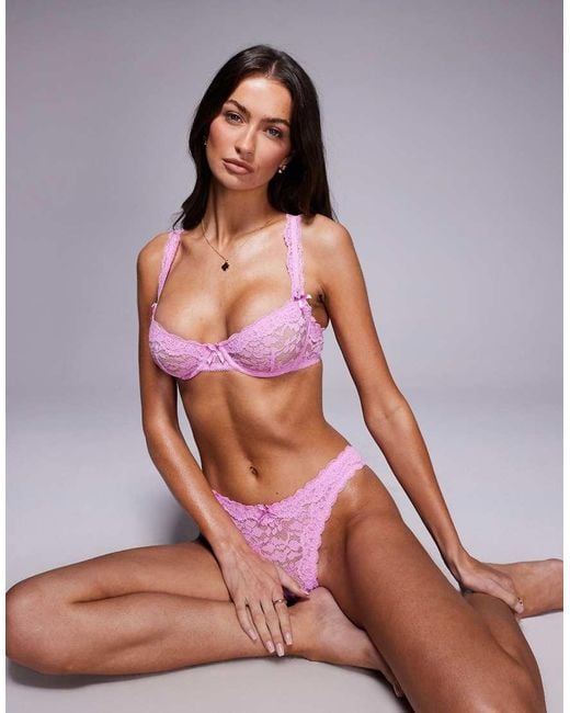 ASOS Hazel All Over Lace Underwired Bra With Lace Trim