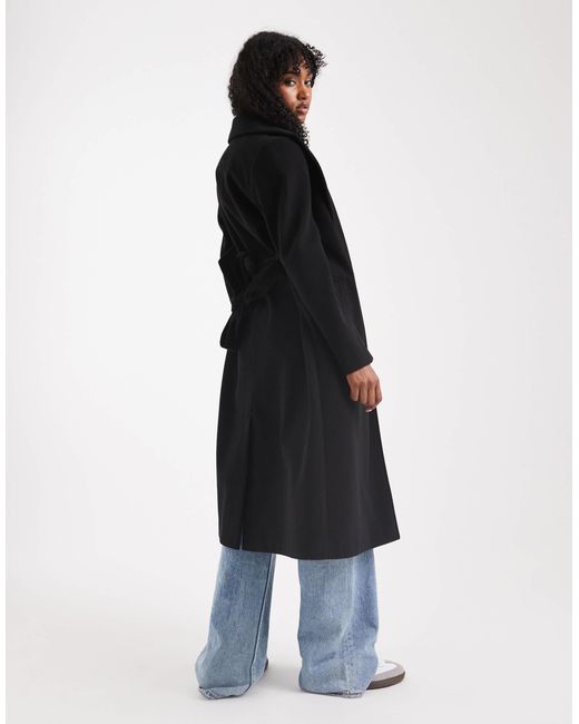 New Look Blue Longline Belted Coat