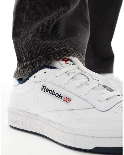 Club - c 85 - sneakers bianche e blu di Reebok in Black da Uomo