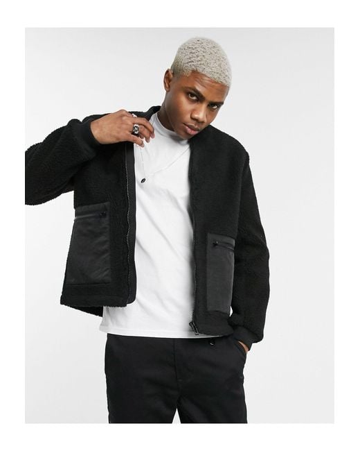 mens borg jacket black