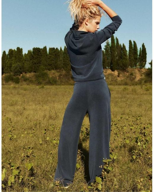 Stradivarius Green Soft-touch Palazzo Trousers