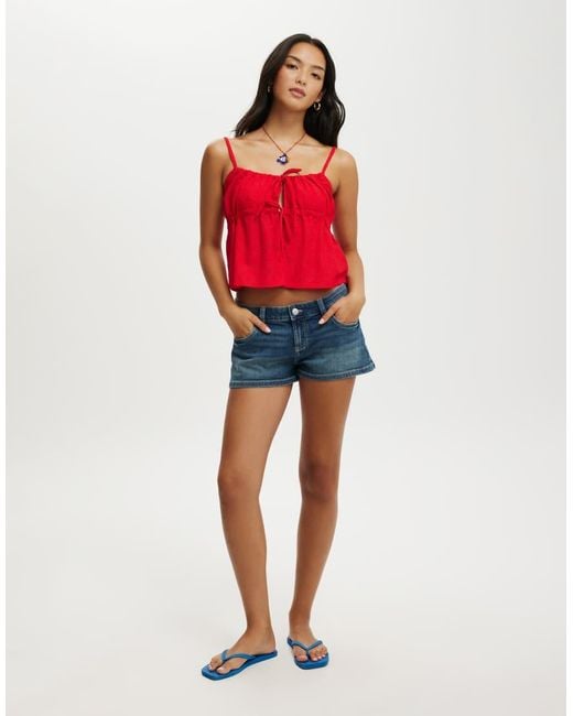 Cotton On Red Lola Tie Up Cami