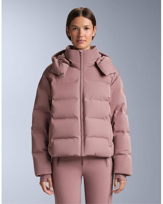 Oysho Brown Minardi Piume Ski Waterresistant Down Jacket
