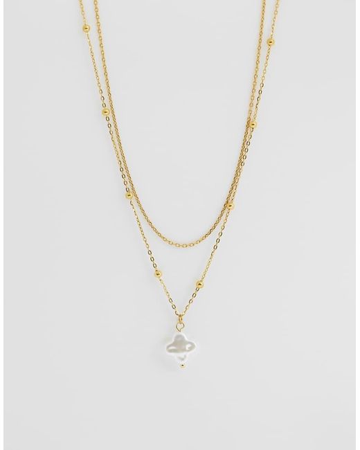 Collana Multifilo di ASOS in White