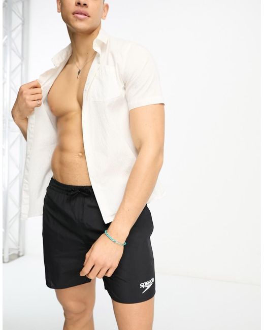 Speedo Black Essentials 16"" Swim Shorts for men
