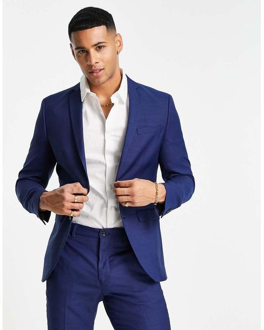 Jack & Jones Blue Premium Slim Fit Suit Jacket for men