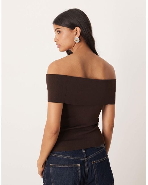 Mango Black Compact Knit Off Shoulder Top Co-ord