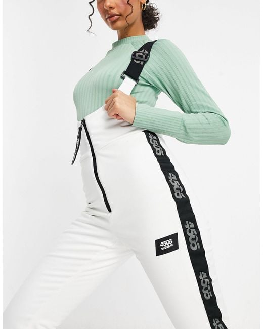 ASOS 4505 Ski High Waisted Ski Pants With Mono Logo Detail