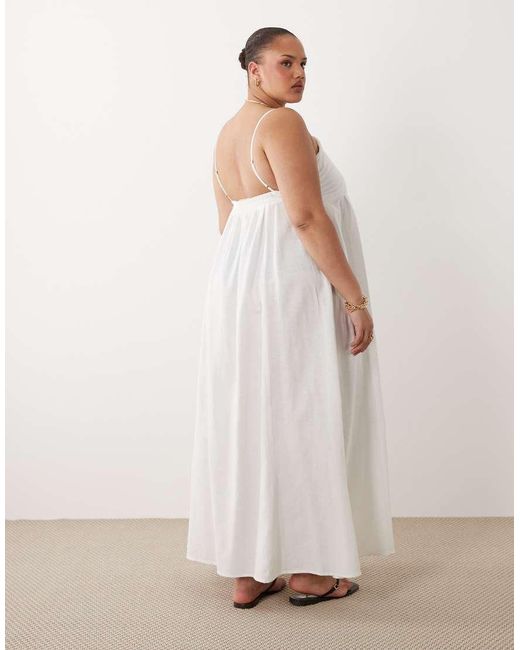 Esmee Curve White Maxi Beach Dress