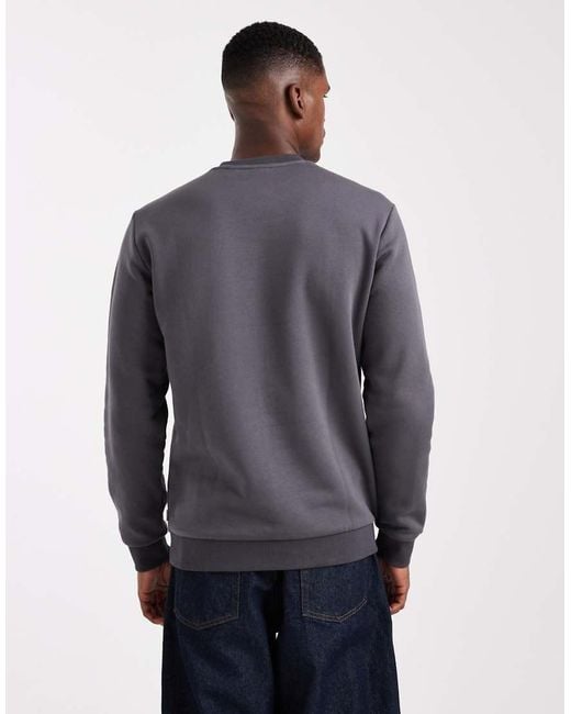 Sudadera Gris Oscuro Con Cuello Redondo De Only & Sons de hombre de color Blue