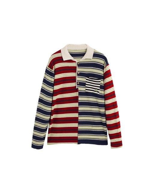 Desigual Red Striped Sweater for men