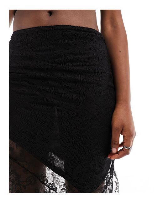 Reclaimed (vintage) Black Lace Hanky Skirt