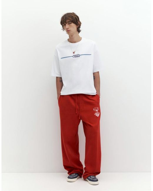 Pull&Bear White Stwd Beach Graphic T-Shirt for men