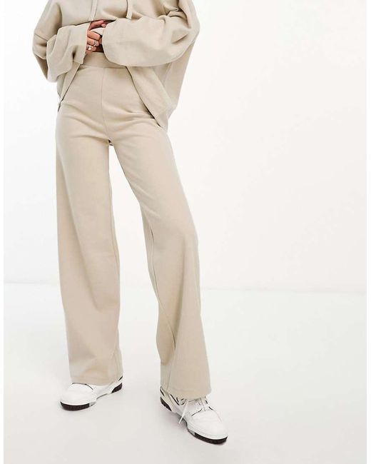 ASOS Natural Supersoft Co-Ord Wide Leg Jogger