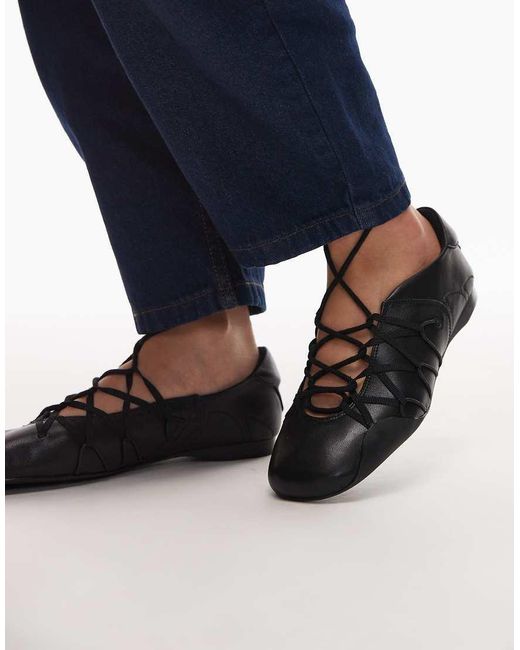 Jeffrey Campbell Blue Sneakerina Shoes With Laces