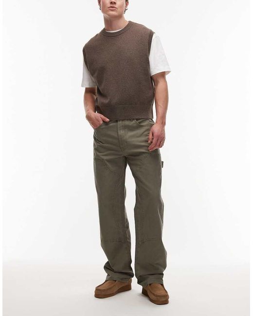 Wrangler Green Double Knee Carpenter for men