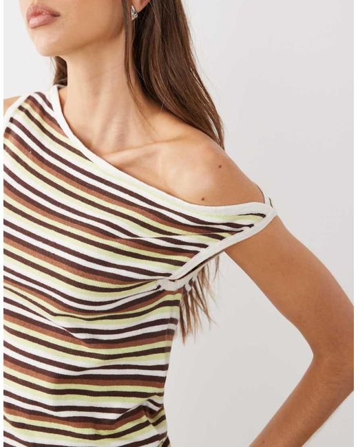 Cotton On Natural Off Shoulder Knit Top
