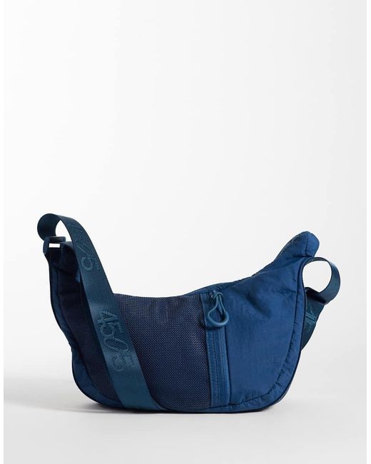 4505 Blue Gym Crossbody Sling Bag With Utility Mesh Pocket for men