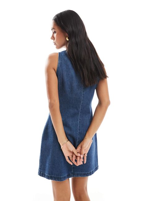 ASOS Blue – ärmelloses jeanskleid