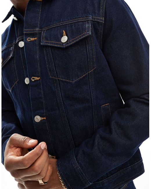 New Look Blue Denim Jacket for men
