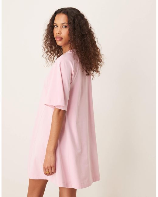 ASOS Pink T Shirt Swing Mini Dress
