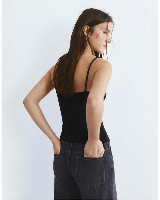 Pull&Bear Black Fine-strap Top