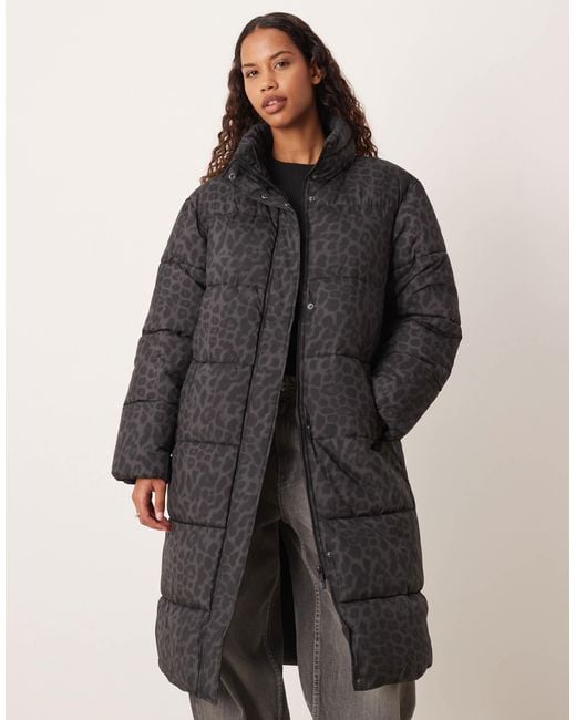 Vila Black Longline Puffer Jacket