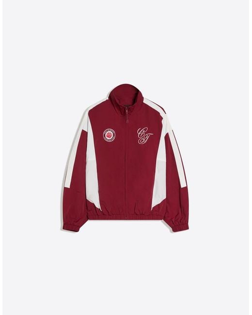 Bershka Red Lightweight Embroide Jacket
