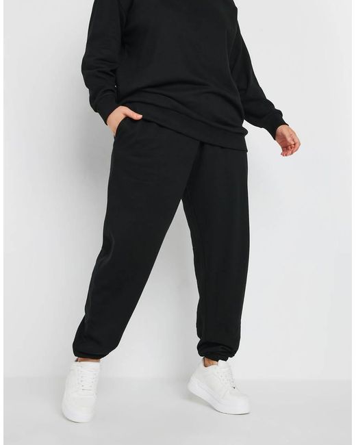 Yours Clothing Black Cuffed Joggers
