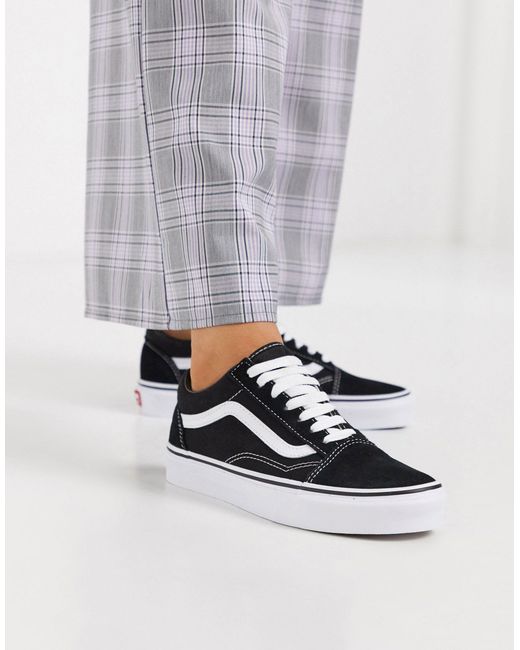 Vans Leer Classic Old Skool - E Sneakers in het Zwart - Bespaar 17% - Lyst