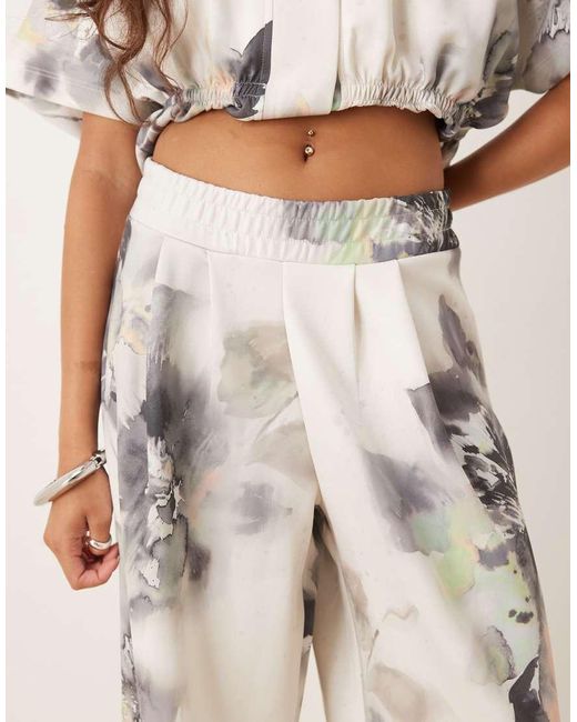 ASOS Natural Co-ord Wide Leg jogger