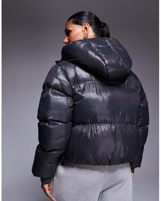 Good For Nothing Gray Hooded Puffer Jacket