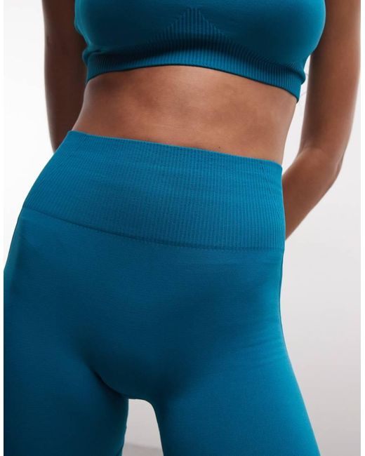 4505 Blue Sculpting Seamless 13cm High Waist Booty Shorts