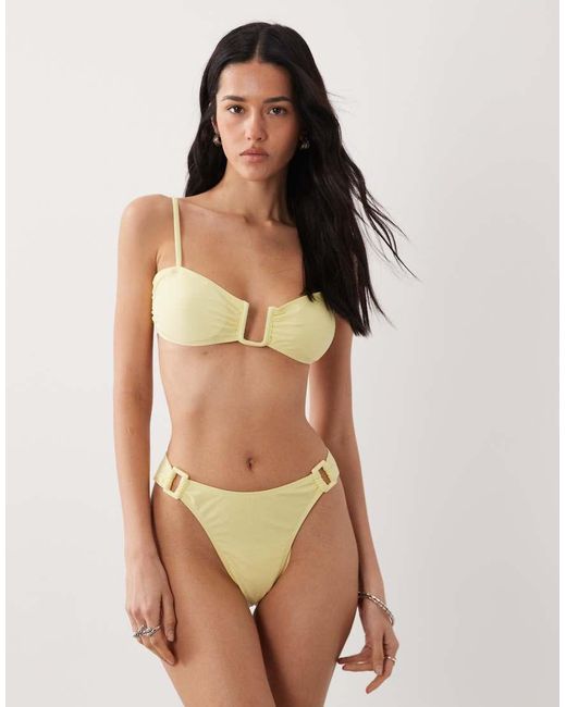 Brave Soul Brown U Front Bikini Top