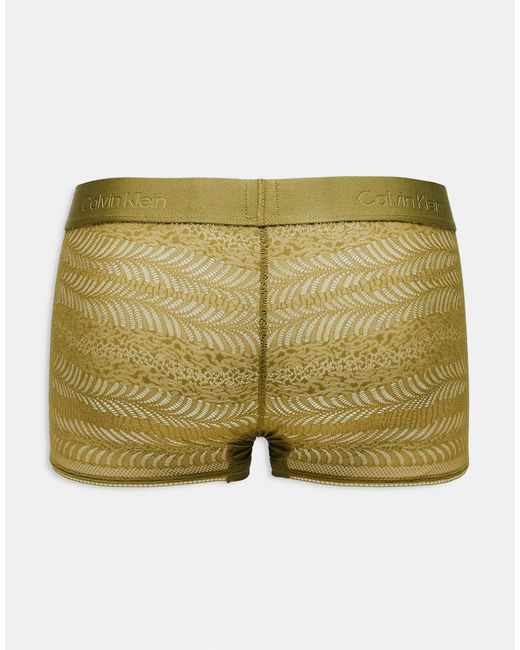 Calvin Klein Green Sculpt Lace Low Rise Trunk for men