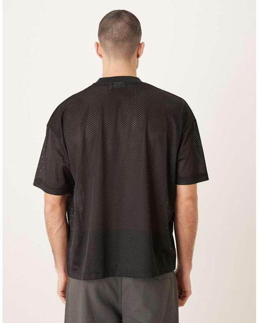 ASOS Gray Boxy Oversized T-Shirt With Piping Detail And Number Graphic for men