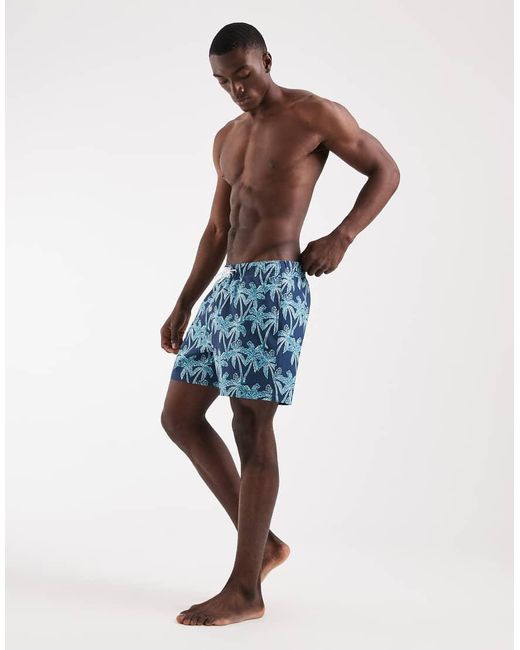 Hollister Blue Pull On Swimming Trunks for men