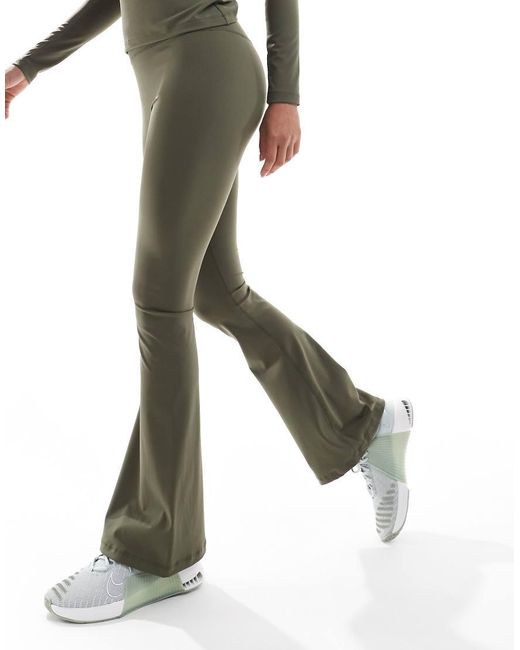South Beach Green Flared High Waist Legging
