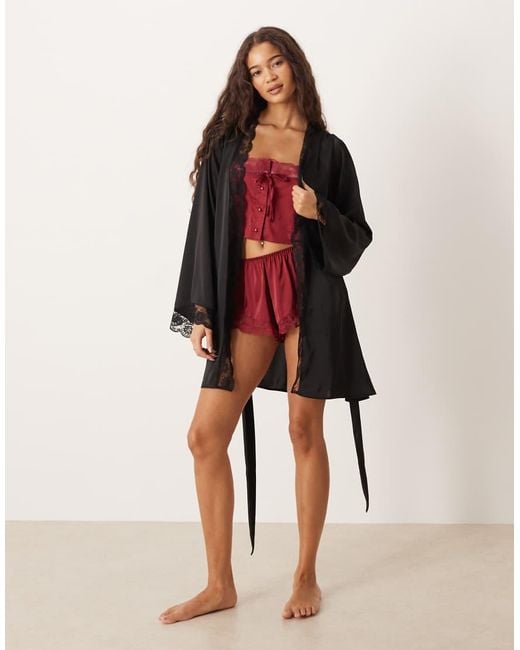 KAT THE LABEL Black Sidney Robe