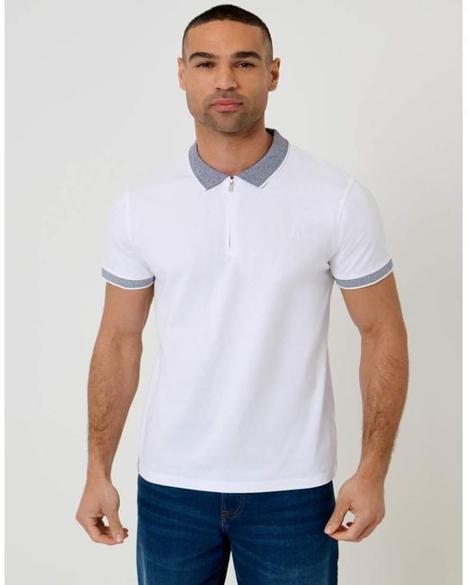 Threadbare Black 3-Pack Zip Collar Polo Shirts for men