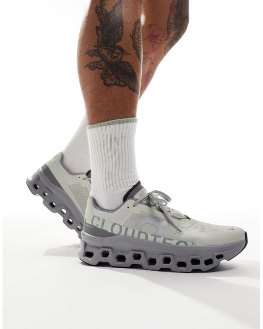 On Shoes White On Cloudmonster Running Trainers for men